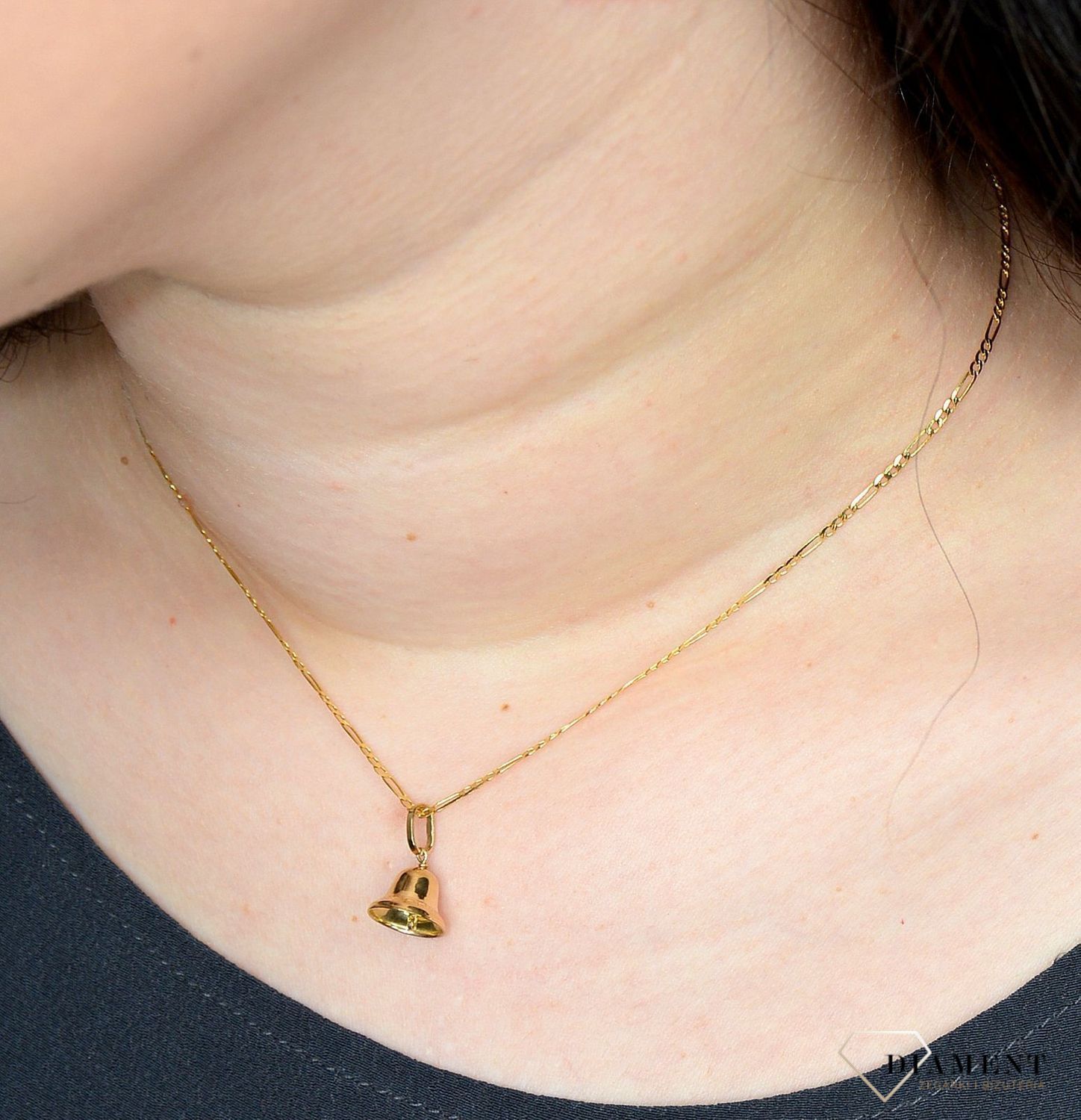 Złoty łańcuszek 585 Figaro Pave 2 mm DIA-LAN-3149PAVE-585 2mm (1).jpg